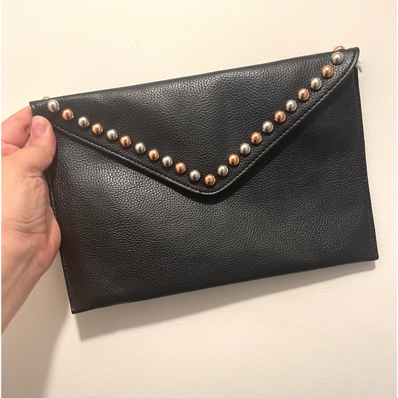 Clutch purses. Below the belt studded clutch. Summer & Rose burgundy clutch. - Picture 3 of 11